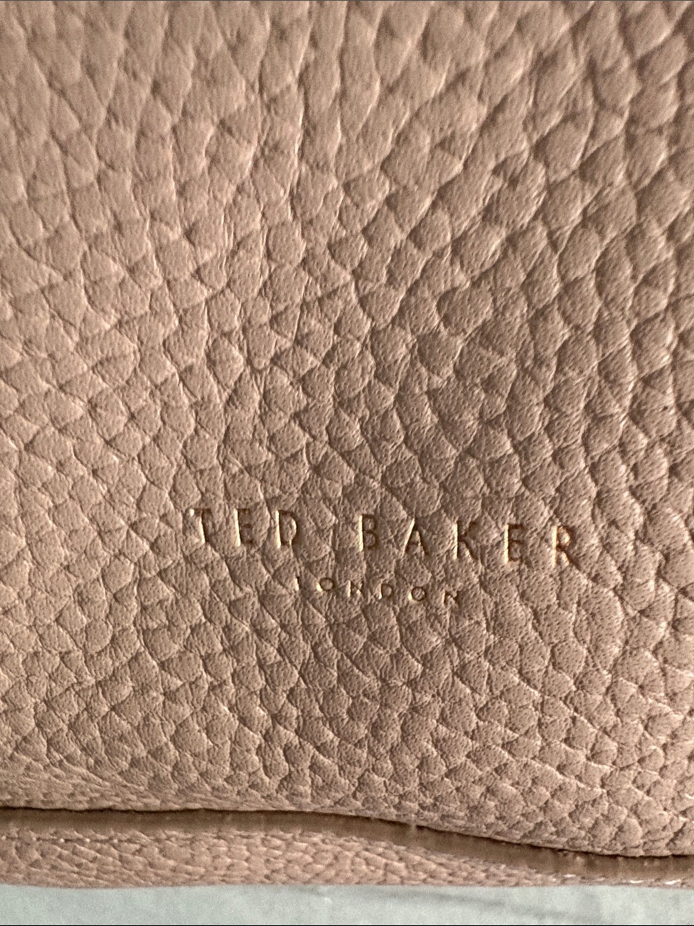 Ted Baker Dusty Pink Leather Shoulder Tote with Detachable Pouch - Picture 5 of 5